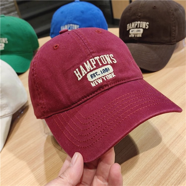 LOVIVISAIGON/Mũ kết bóng chày form vải mềm thêu chữ Hamptons, nón lưỡi trai chống nắng nam nữ thể thao vintage ulzzang | BigBuy360 - bigbuy360.vn