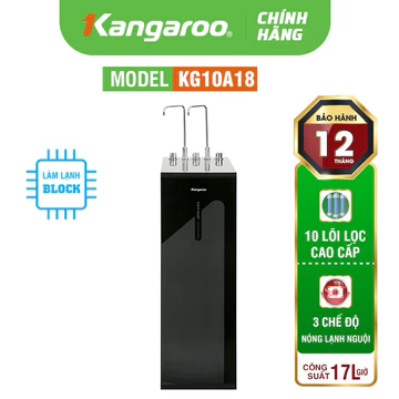 Máy lọc nước Kangaroo 10 cấp lọc nóng lạnh ấm KG10A18 10 lõi s