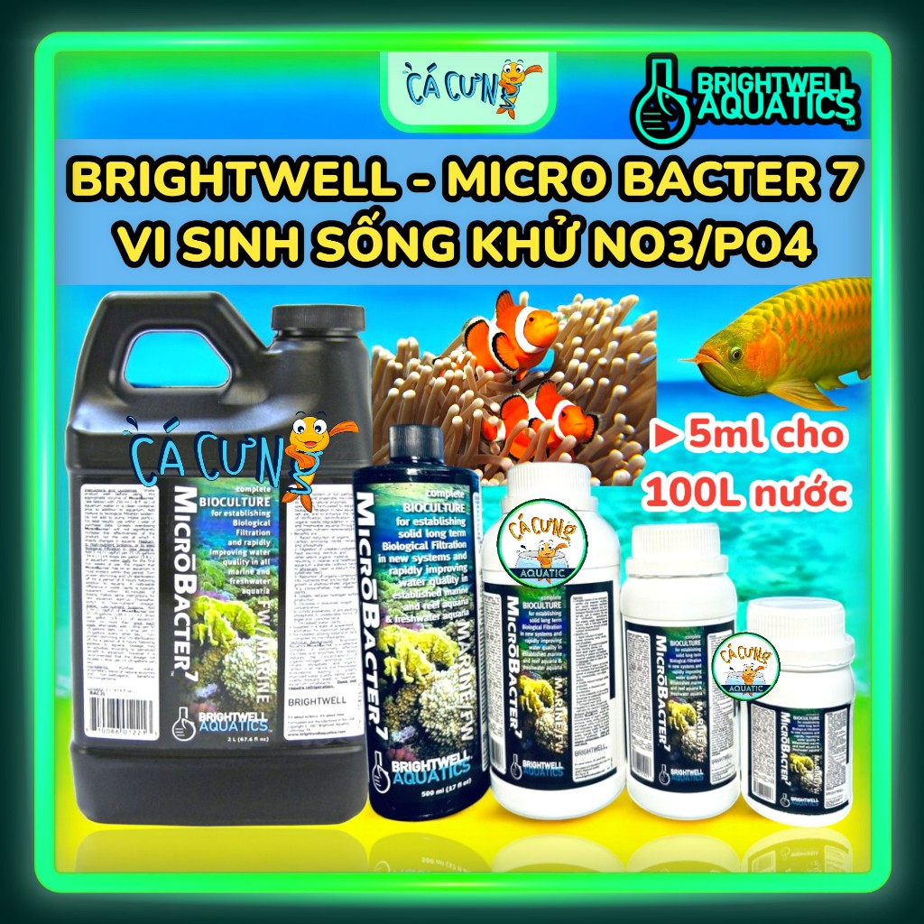 Vi Sinh MICROBACTER7 - Vi sinh Micro Bacter 7 khử NO3, PO4 cho hồ cá ...