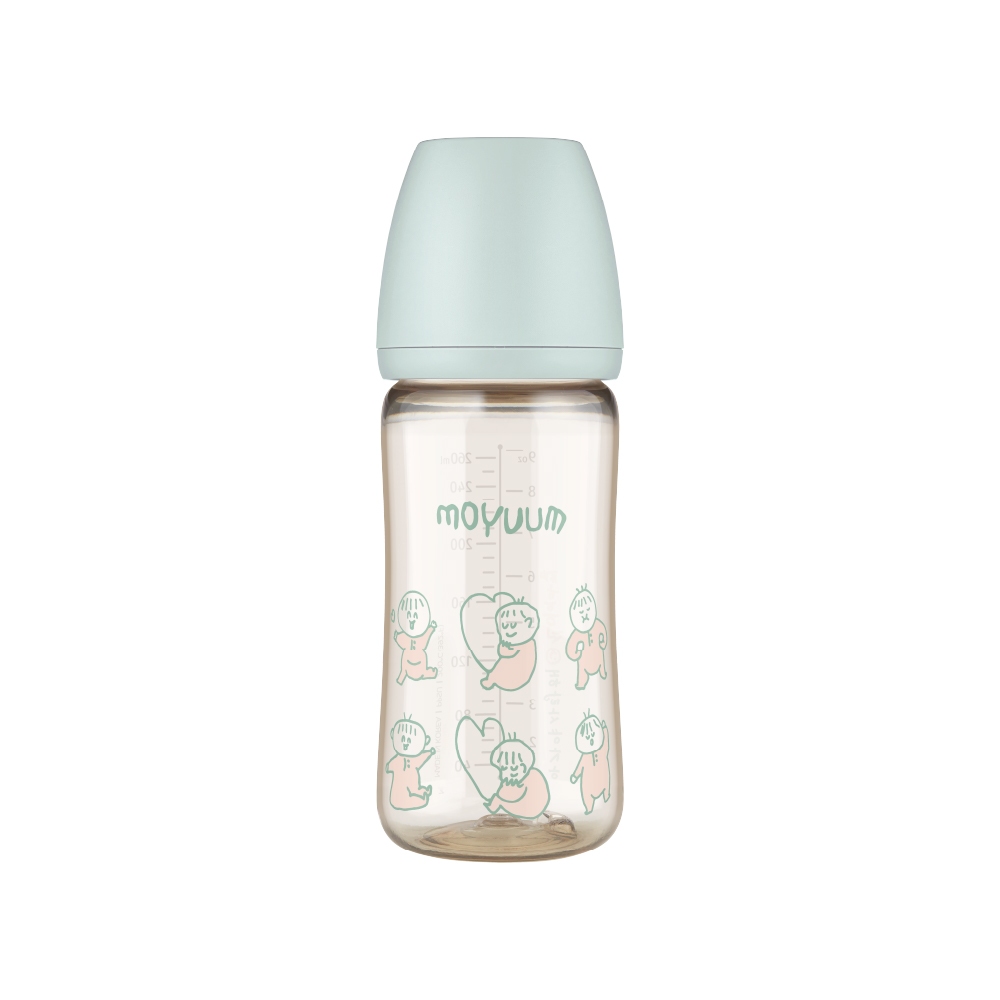 Ảnh Bình sữa PPSU Moyuum - Ogu xanh - 270ml - Kèm núm 2 2