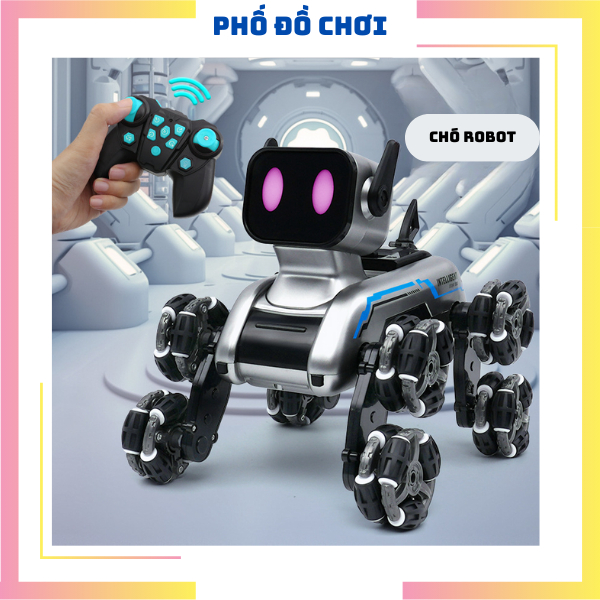 Đồ Chơi Robot Chó Thông Minh Siêu Cute, 8 Bánh Xe Linh Hoạt Có Thể Di ...