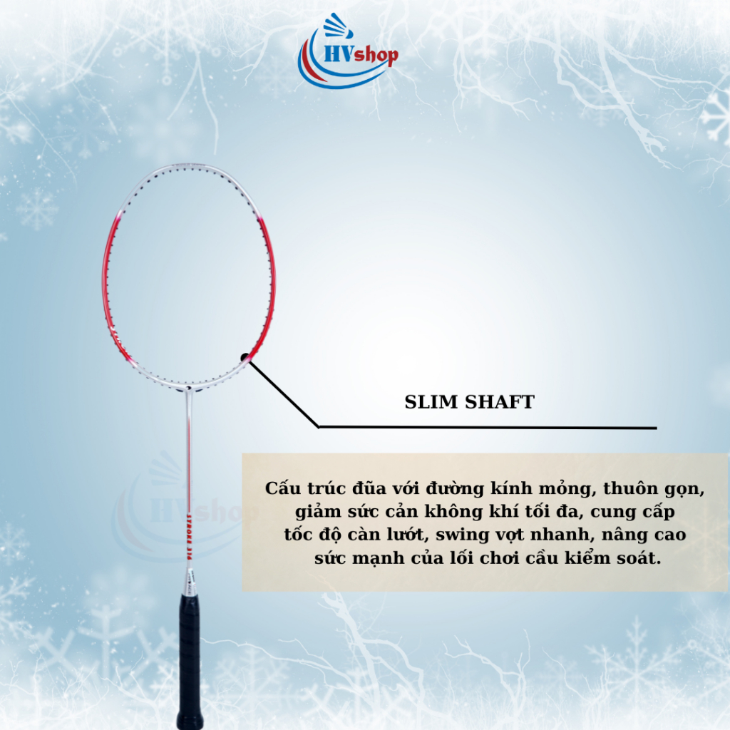 Vợt cầu lông - Vợt Proace Stroke 316 chính hãng, tặng cước căng sẵn, bao đơn và quấn cán - HVShop