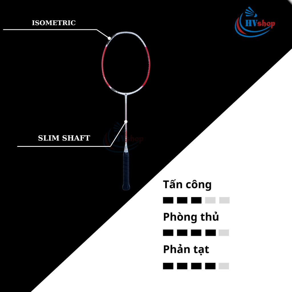 Vợt cầu lông - Vợt Proace Stroke 316 chính hãng, tặng cước căng sẵn, bao đơn và quấn cán - HVShop