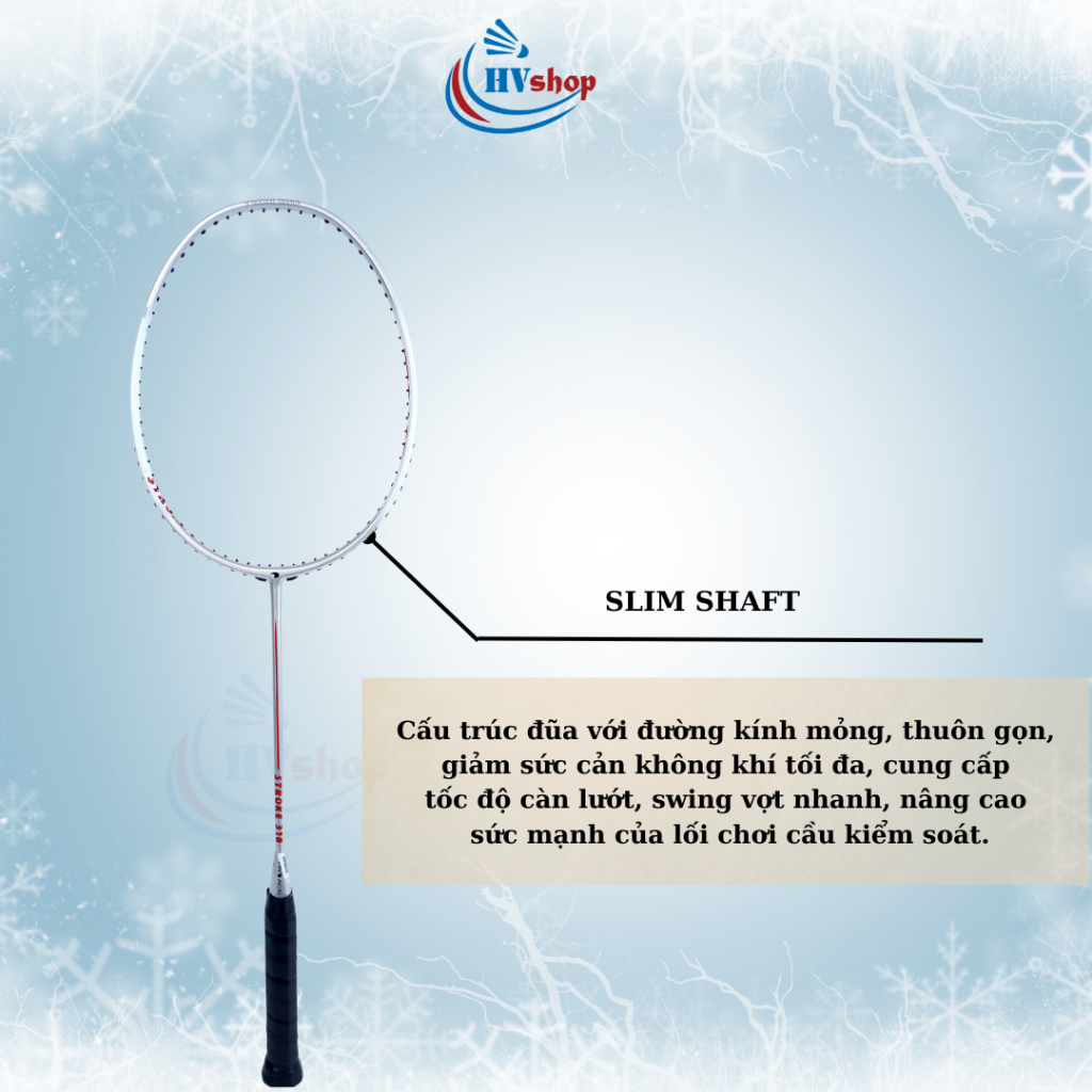 Vợt cầu lông Proace Stroke 318 chính hãng, sức mạnh của thời gian, tặng bao đơn và quấn cán - HVShop
