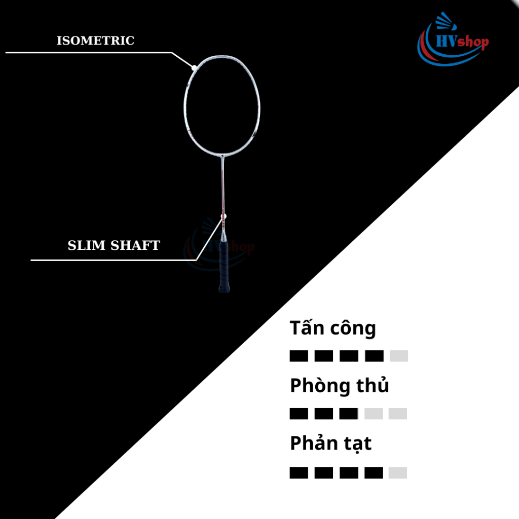 Vợt cầu lông Proace Stroke 318 chính hãng, sức mạnh của thời gian, tặng bao đơn và quấn cán - HVShop