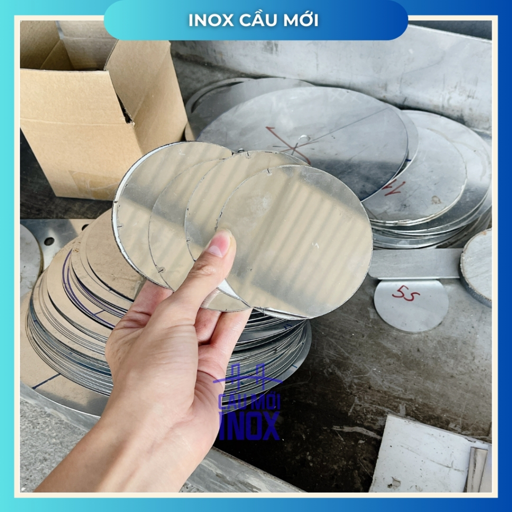 Bản mã tròn mặt bích inox 304, đường kính 90mm, 95mm, độ dày 3ly, cắt laser kỹ thuật cao