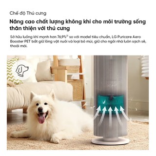 Máy lọc không khí LG PuriCare Aero Booster Pet  AS55GGSY0.ABAE - Bảo hành Chính Hãng 12 tháng