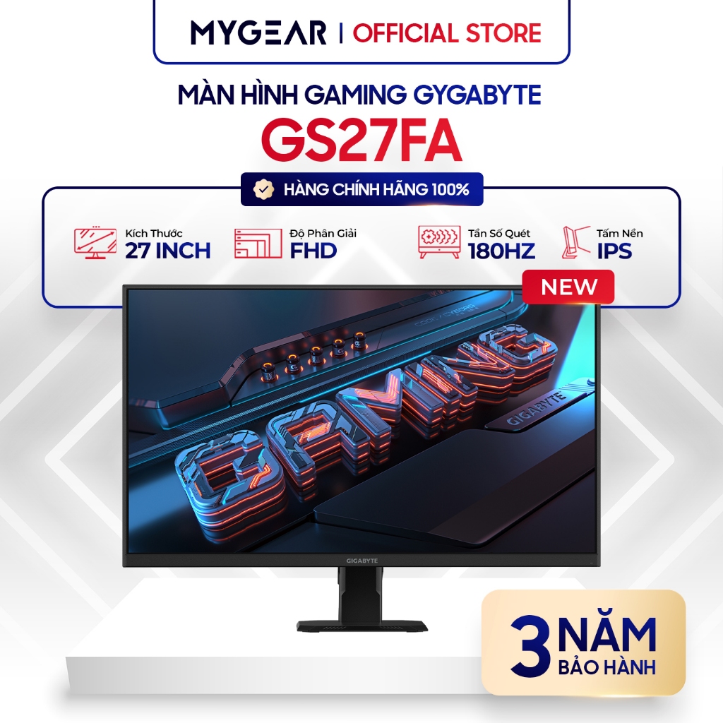 Màn hình Gaming Gigabyte GS27FA GS27QA 27 inch FHD QHD SS IPS 180Hz 1ms ...
