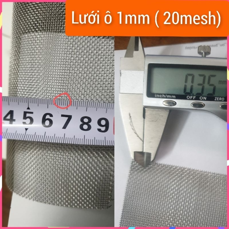 Lưới lọc inox 304 ( 20mesh) :ô 1mm | Shopee Việt Nam