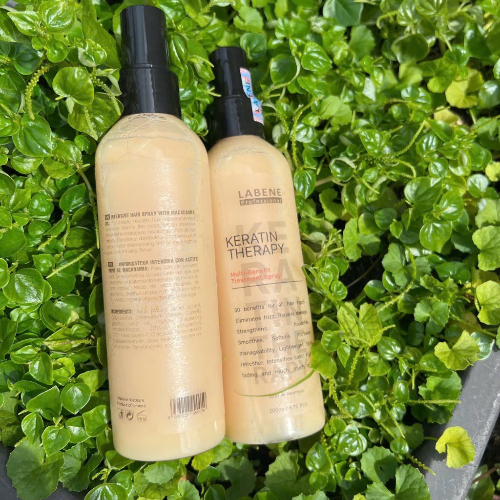 Ảnh Xịt dưỡng chăm sóc tóc Keratin Therapy LABENE 200ml, khử kiềm giữ màu, giữ xoăn tóc uốn mới 2025 2