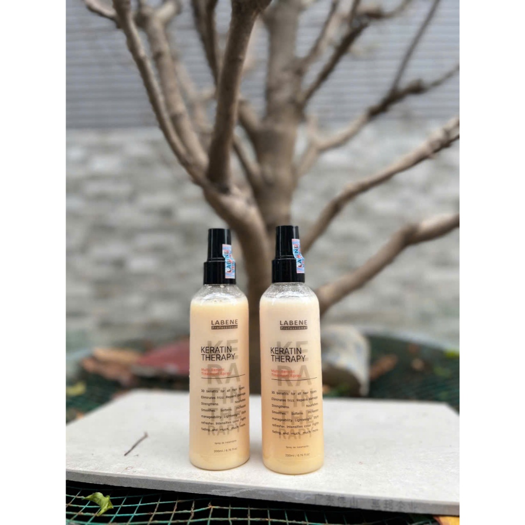 Xịt dưỡng chăm sóc tóc Keratin Therapy LABENE 200ml, khử kiềm giữ màu, giữ xoăn tóc uốn mới 2025