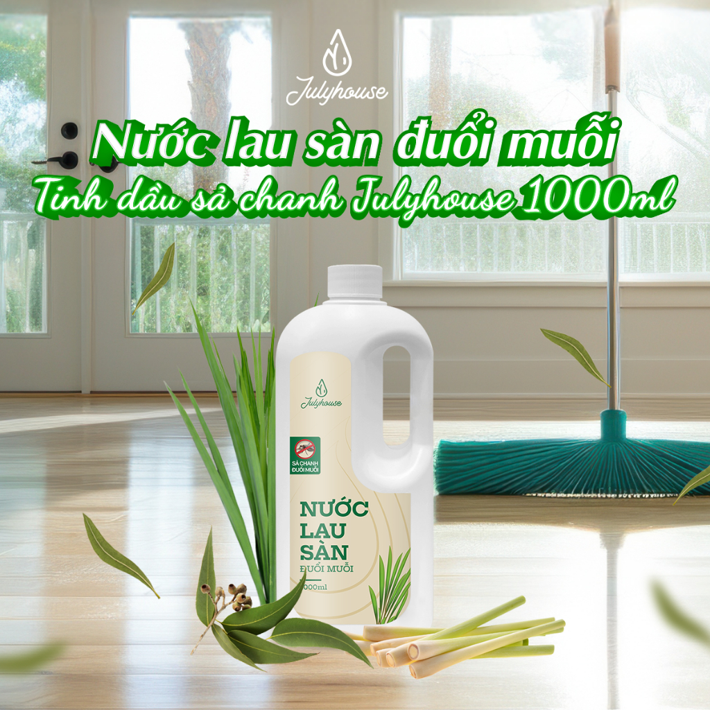 Ảnh Nước lau sàn nhà tinh dầu Sả Chanh thơm thư giãn như spa 1000ml JULYHOUSE 4