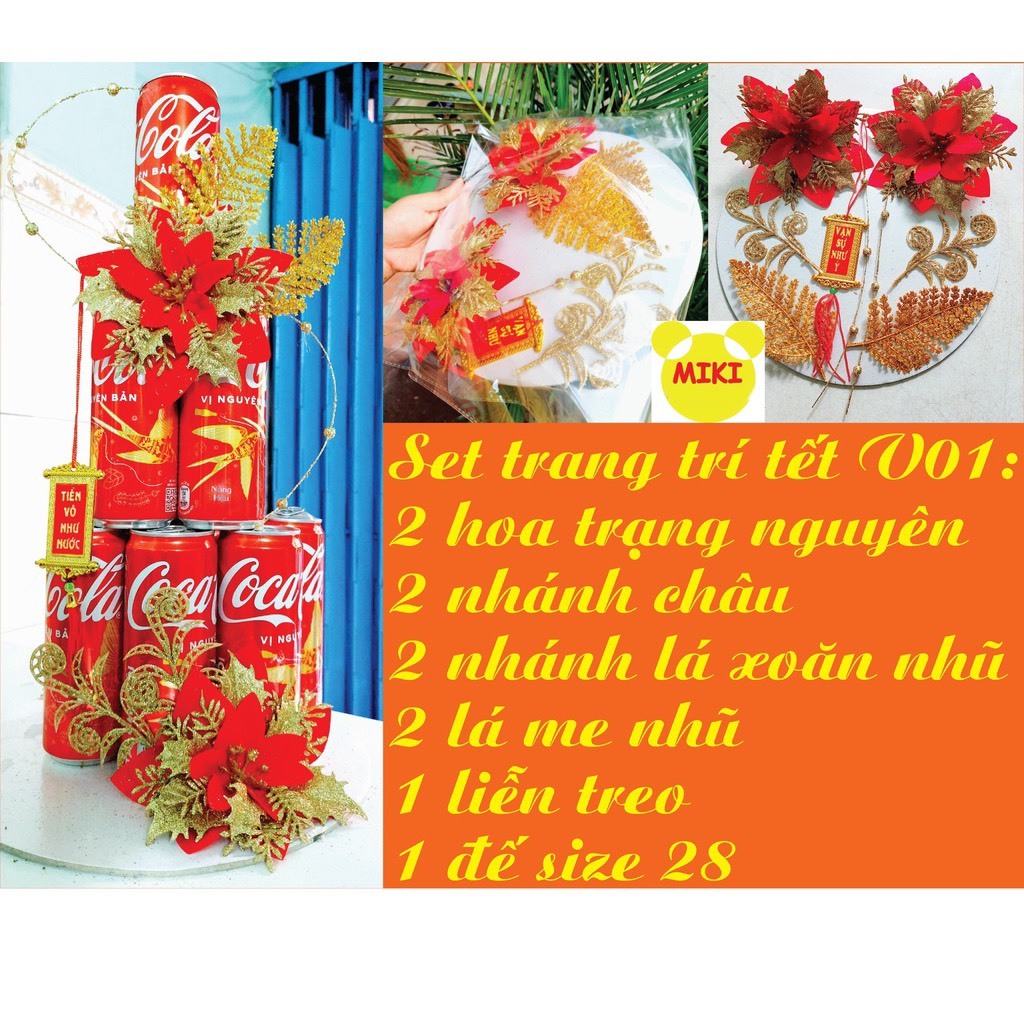 SET PHỤ KIỆN TRANG TRÍ THÁP BÁNH NƯỚC NGỌT CHƯNG TẾT (Đồ dùng dạy học Miki)