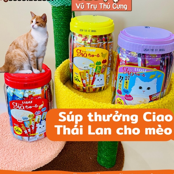 Súp thưởng Ciao Churu Thái Lan cho Mèo thanh 14g