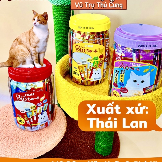 Súp thưởng Ciao Churu Thái Lan cho Mèo thanh 14g