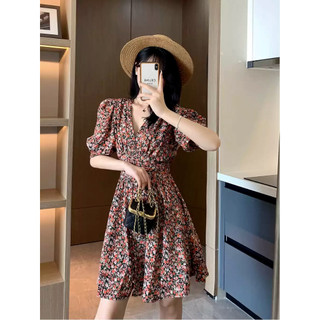 Đầm thiết kế KYE vải mango tay bồng, chun eo co giãn Lyra dress
