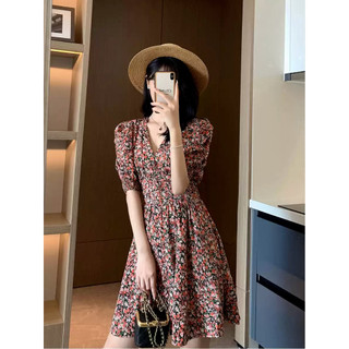 Đầm thiết kế KYE vải mango tay bồng, chun eo co giãn Lyra dress