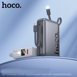 Pin Dự Phòng Hoco Q39 20.000mAh TypeC PD 20W, USB-A QC 22.5W, kèm cáp TypeC và LaiNing, Màn hình LCD - Phụ Kiện Nhất Tín