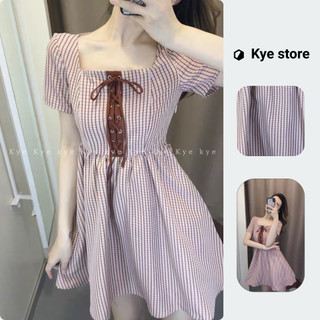 Đầm thiết kế KYE họa tiết kẻ trẻ trung Maika dress