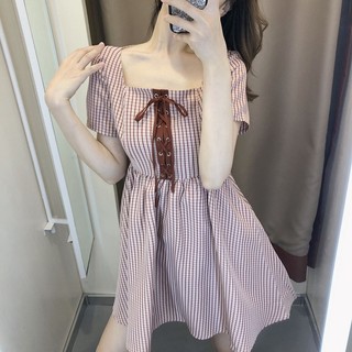 Đầm thiết kế KYE họa tiết kẻ trẻ trung Maika dress
