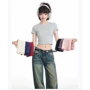 ÁO CROPTOP TRƠN QUỐC DÂN DỄ PHỐI ĐỒ NHIỀU PHONG CÁCH BST
