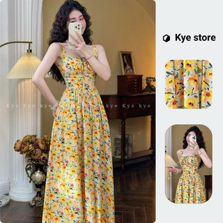 Đầm thiết kế KYE váy dáng dài trẻ trung hai dây Ánh Dương