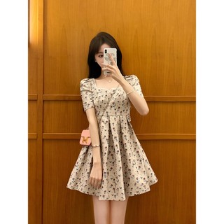 Đầm thiết kế KYE vải mango in họa tiết trẻ trung Cindy
