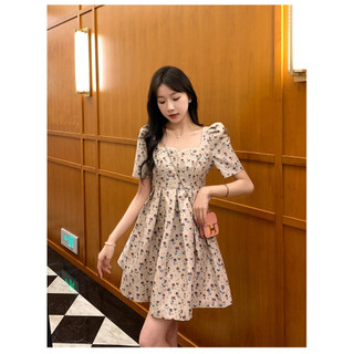Đầm thiết kế KYE vải mango in họa tiết trẻ trung Cindy