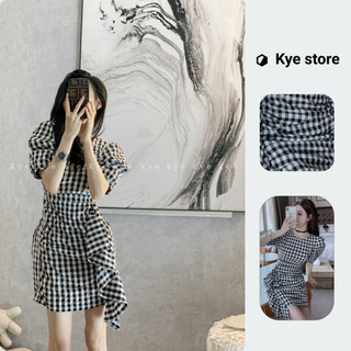 Đầm thiết kế KYE váy kẻ caro Somin dress