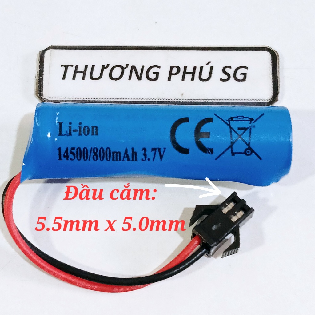 Pin sạc Lithium ion 14500 / 3.7V - 800mAh dùng cho các thiết bị điện tử ...