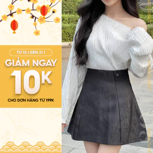 Chân Váy Chữ A Cạp Cao Tôn Dáng, Chân Váy Tafta Dáng Phồng Có Lót Trong, Thiết Kế Sang Chảnh, 2 Màu Đen Trắng