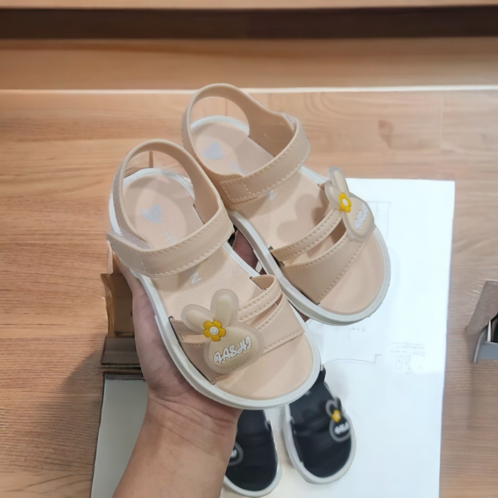 Giày quai dán cho bé gái hình thỏ siêu dễ thương êm chân cho bé đi học