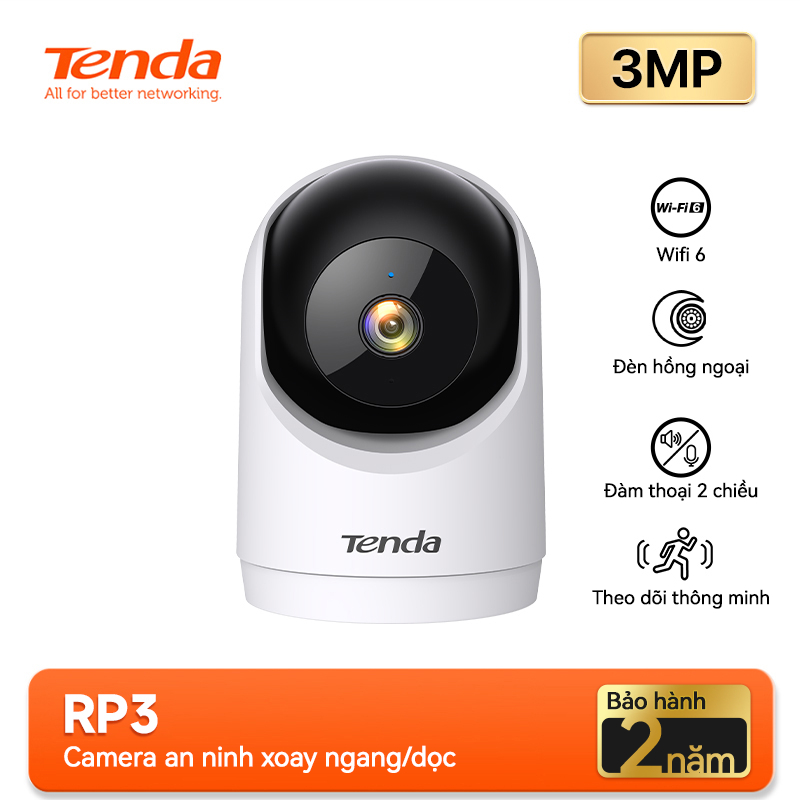 Ảnh Camera Wifi Tenda Trong Nhà RP3/RP3 Pro/RP7 FHD 3MP/5MP,2K Quay Quét 360°| Đàm Thoại 2 Chiều | Camera IP 1