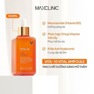 Tinh Chất Dưỡng Sáng Da Mờ Thâm Maxclinic Vita 10 Vital Ampoule 100ml