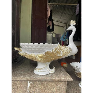 Lọ hoa con công mã bh213, Bình cắm hoa con công, bình hoa trang trí chất liệu composite