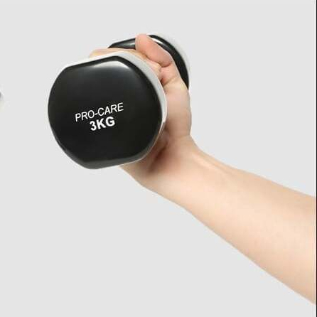Tạ Tay Dumbbells Cao Su Lõi Sắt Pro-Care Đài Loan - Trọng Lượng Tạ từ 1KG đến 5KG (1 Cái)