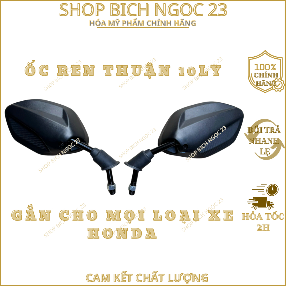 Gương Chiếu Hậu 1 Cặp Trái Phải Gắn Cho Mọi Loại Xe ốc 10li ren thuận ĐÚNG CHUẨN ZIN HONDA