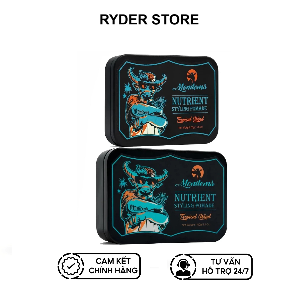 Sáp vuốt tóc Menitems, sáp tóc dòng Pomade Tropical Wind, giữ nếp, tạo ...
