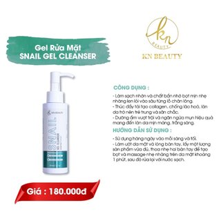 KN Beauty Gel Rửa Mặt – Snail Gel Cleanser 120ml