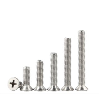 (INOX304) 50 cái M2,M2.5 vít pake đầu bằng thân bulong inox304