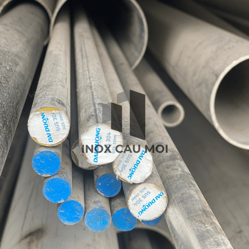 Trục tròn đặc inox 304 phi 16mm, 18mm, 20mm - chiều dài 0.5m/1m/1.2m/1.5m