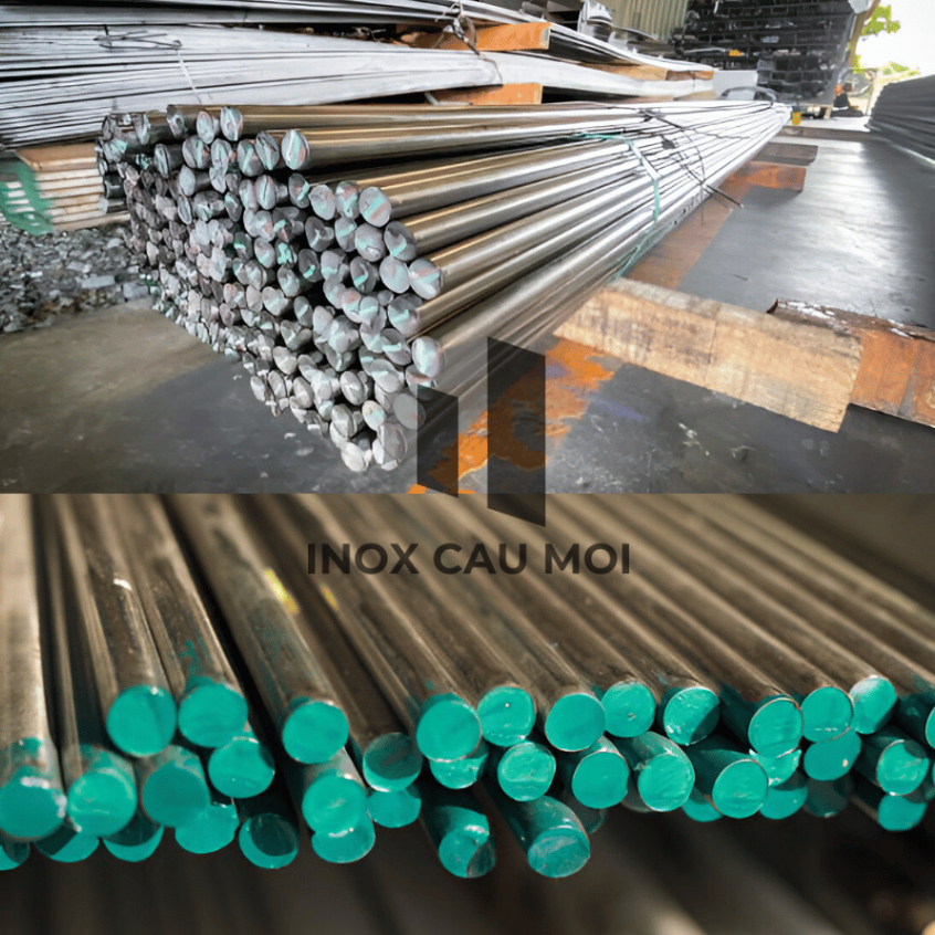Trục tròn đặc inox 304 phi 22mm, 25mm, 30mm - chiều dài 0.5m/1m/1.2m/1.5m