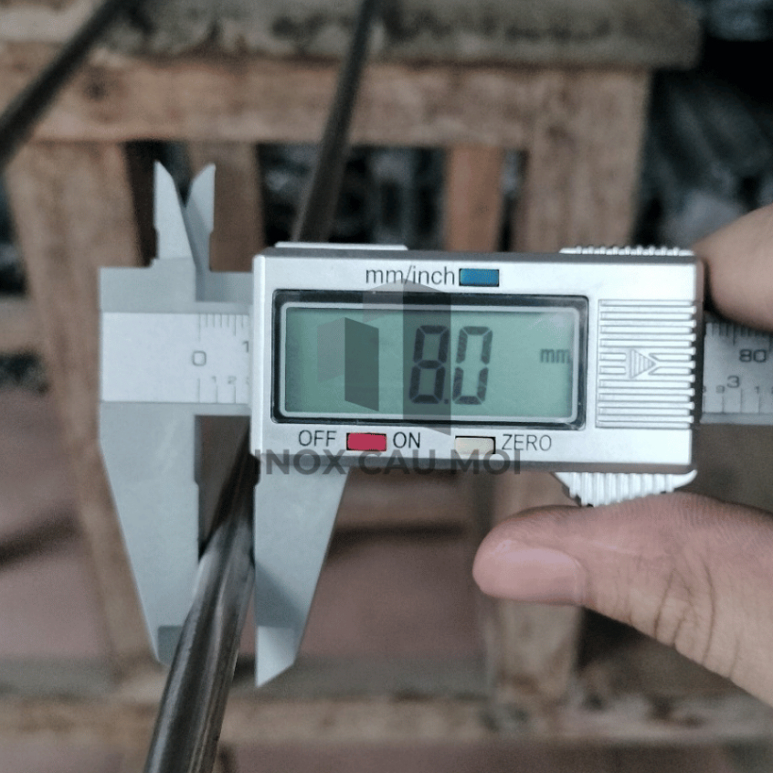 Trục tròn đặc inox 304 phi 8, 10mm - chiều dài 0.5m/1m/1.2m/1.5m