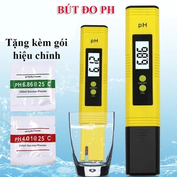 Bút Kiểm Tra Độ PH LCD Cầm Tay, Bút Đo PH Nước Kiểm Tra Độ Mặn Chua, Phèn, Kiểm Soát Độ Axit, Kiềm Của Nước