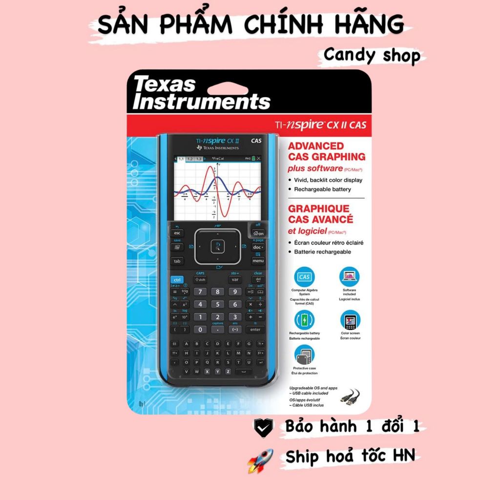 MÁY TÍNH KHOA HỌC VẼ ĐỒ THỊ Texas Instruments TI-NSPIRE CX II CAS ...