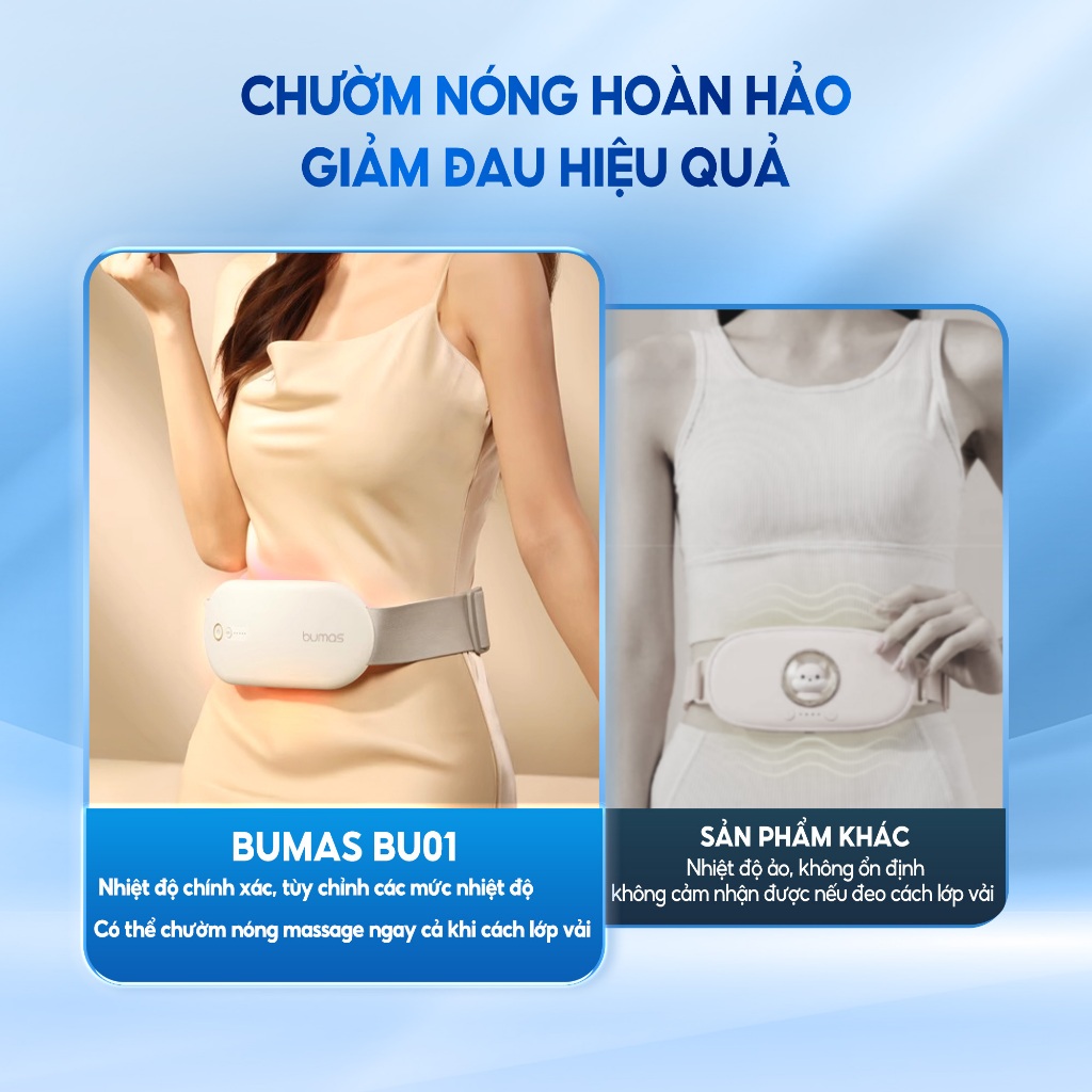 Product image Máy Chườm Bụng Kinh-Đai Massage Giảm Đau Bụng Kinh BUMAS BU01-Hỗ Trợ Chống Lão Hóa-Quà Tặng Bạn Gái 3