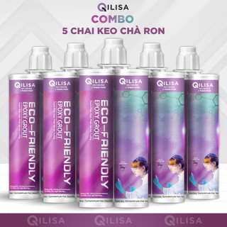 [Tặng Súng Bơm Keo] Keo Chà Ron Qilisa, Combo 5 Chai Keo  Epoxy 2 Thành Phần 400ml ( Chống Thấm - Bám Bụi)