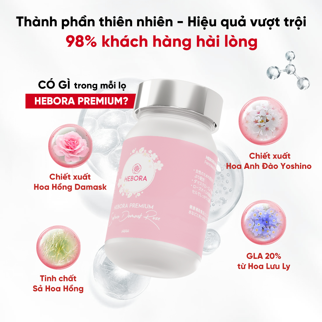 Ảnh Combo Nước uống Hebora Collagen Drink 50ml và Viên uống Hebora Premium 3