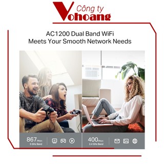 Bộ Phát Wifi TP-Link Archer C64 Băng tần kép - AC1200 MU-MIMO Beamforming