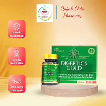 Viên tiểu đường DK Betics Gold Giúp kiểm soát đường huyết , giảm nguy cơ biến chứng tiểu đường 120V